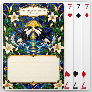 Jeu De Cartes Registre de mariage Orca pour les invités sur un j
