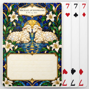 Jeu De Cartes Registre de mariage pour invités avec cartes à sig
