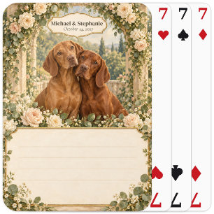 Jeu De Cartes Registre de mariage Vizsla pour les invités