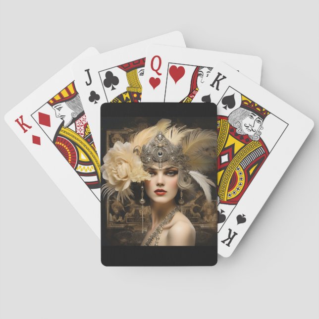 Jeu De Cartes Reine Art Déco (dos)