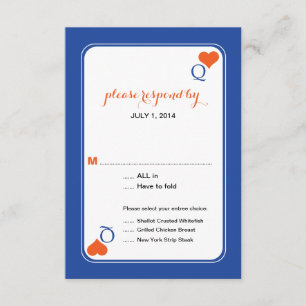 Jeu de Cartes Reine de Coeur RSVP Mariage