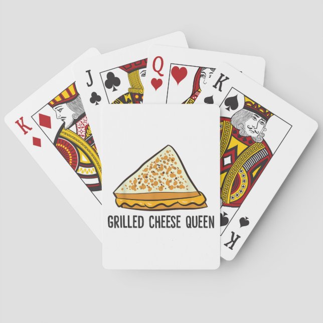 Jeu De Cartes Reine de Fromage Grillé Drôle Fromage Grillé  (dos)