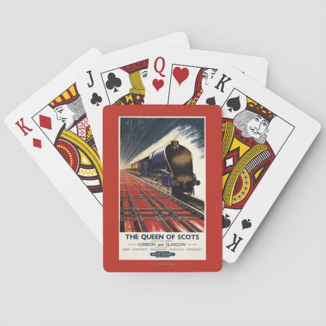 Jeu De Cartes Reine de train écossais de pullman (dos)