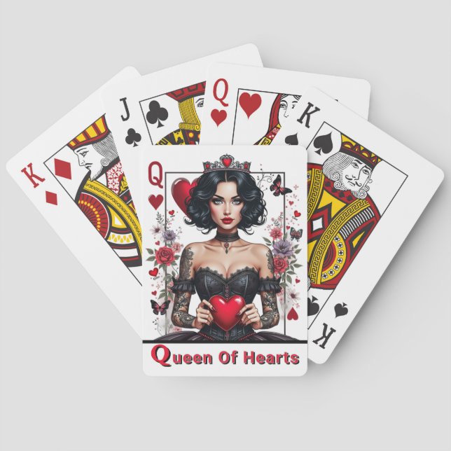 Jeu De Cartes Reine gothique de cœur (dos)