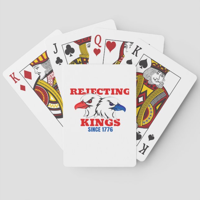 Jeu De Cartes Rejecting Kings Since 1776 Classic Creative Design (dos)