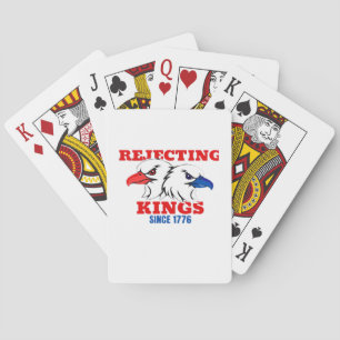 Jeu De Cartes Rejet des rois depuis 1776 Design Classique Créati