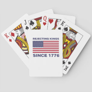 Jeu De Cartes Rejetant les rois depuis 1776 Protestation Classiq