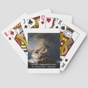 Jeu De Cartes Rembrandt Mer de Galilée & Citation sur la Nature