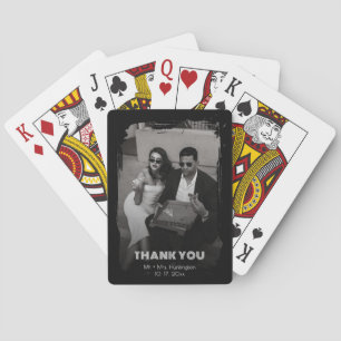 Jeu De Cartes Remerciement de mariage personnalisé photo moderne