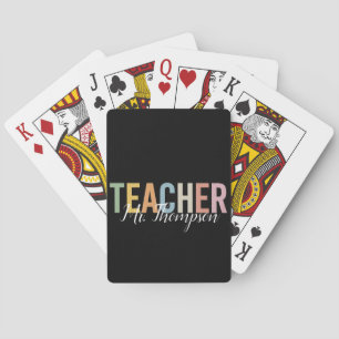 Jeu De Cartes Remerciement de professeur personnalisé pour la re