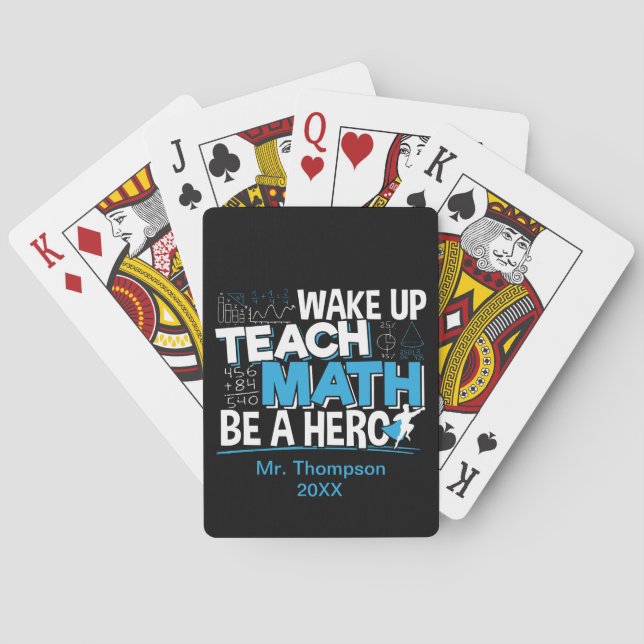 Jeu De Cartes Remerciement pour professeur de maths - Enseigner, (dos)