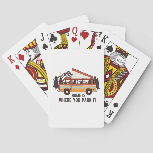 Jeu De Cartes Remorque Camping RV "Home is Where You Park It" (dos)