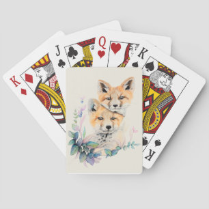 Jeu De Cartes Renard aquarelle