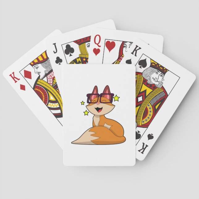 Jeu De Cartes Renard avec lunettes (dos)