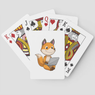 Jeu De Cartes Renard avec ordinateur portable