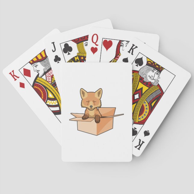 Jeu De Cartes Renard comme bébé dans la boîte (dos)