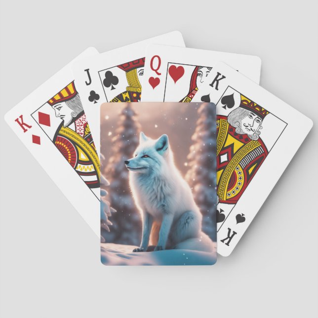 Jeu De Cartes Renard d'hiver souriant (dos)
