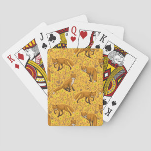 Jeu De Cartes Renards et papillons sur orange