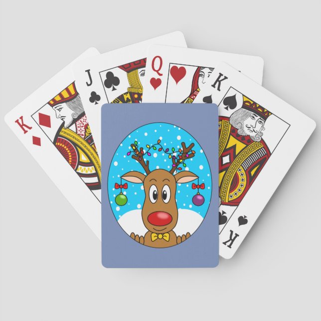 Jeu De Cartes Rennes de Noël (dos)