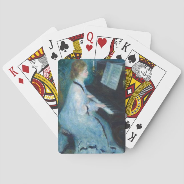 Jeu De Cartes Renoir femme à l'impressionniste Vintage de piano (dos)