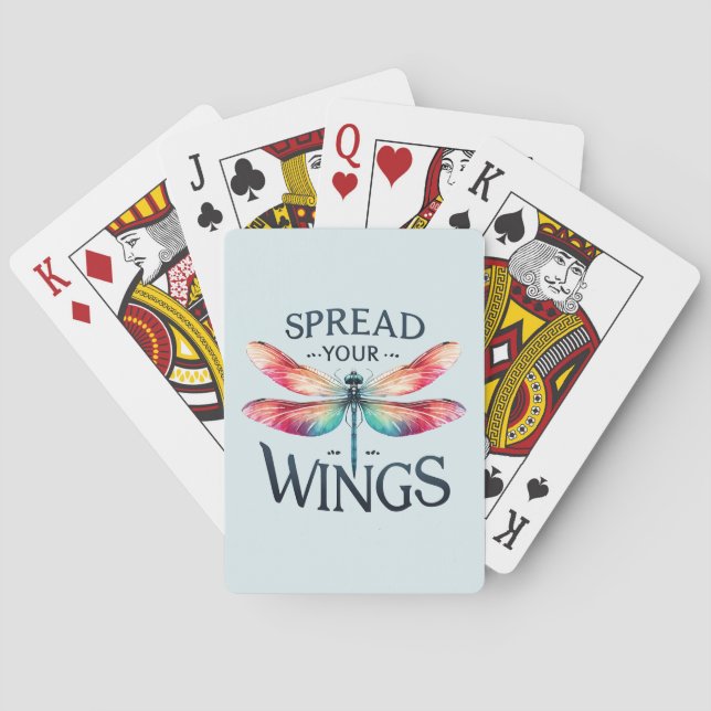 Jeu De Cartes Répandre vos ailes - libellule artistique (dos)