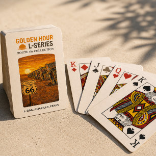Jeu De Cartes Repère de la Route 66 du Texas Retro Amarillo