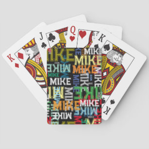 Jeu De Cartes Répéter votre nom Cool Motif de typographie