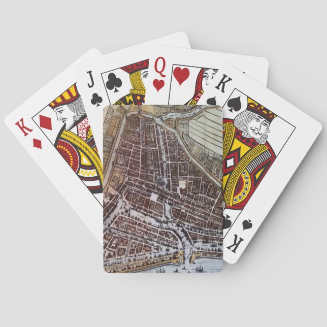 Jeu De Cartes Réplique carte de la ville de Rotterdam 1652 (dos)