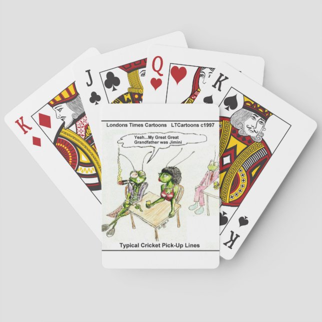 Jeu De Cartes Répliques d'approche drôles sur le cricket (dos)