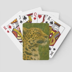 Jeu De Cartes Repose du léopard dans le cadre du sanctuaire