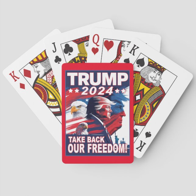 Jeu De Cartes Reprenez notre liberté Donald Trump Profil 2024 (dos)