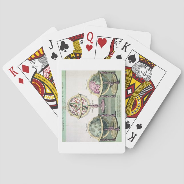 Jeu De Cartes Représentations typiques de sphères artificielles  (dos)