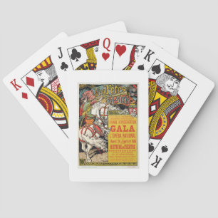 Jeu De Cartes Reproduction d'une affiche annonçant les 'Fêtes de