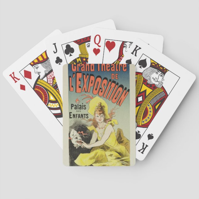 Jeu De Cartes Reproduction of a poster advertising the 'Grand Th (dos)