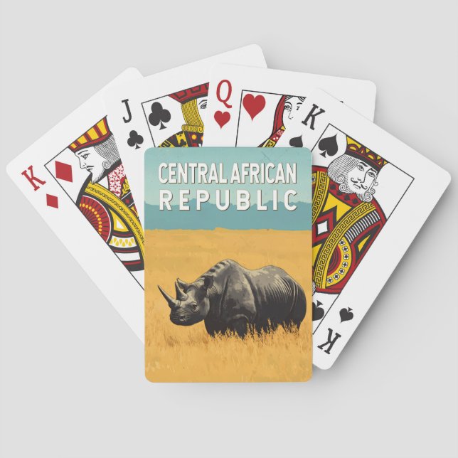 Jeu De Cartes République centrafricaine Illustration Art Voyage (dos)