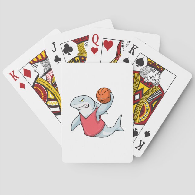 Jeu De Cartes Requin aux sports avec basket-ball (dos)