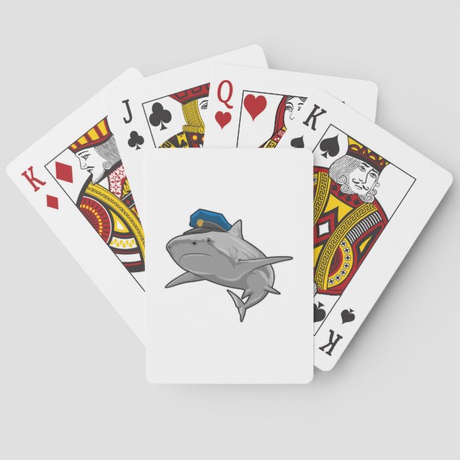 Jeu De Cartes Requin en tant que policier Police (dos)