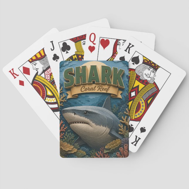 Jeu De Cartes Requin récif de corail POPCUT (dos)