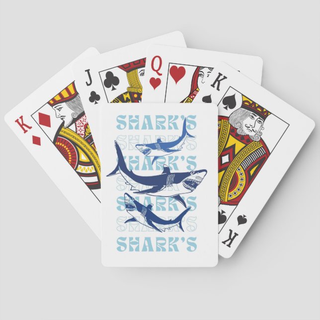 JEU DE CARTES REQUINS, REQUINS, REQUINS, STYLE (dos)