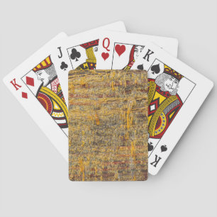 Jeu De Cartes Résine d'arbre dorée sur bois rustique