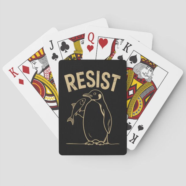 Jeu De Cartes Résister aux activistes des pingouins Manifestatio (dos)