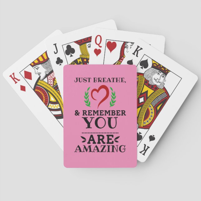 Jeu De Cartes Respire Juste Vous Êtes Extraordinaire Pink Inspir (dos)