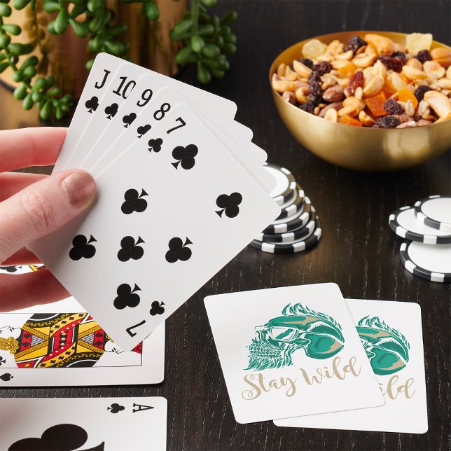 Jeu De Cartes Reste Sauvage Crâne Barbu Moderne (Créateur téléchargé)