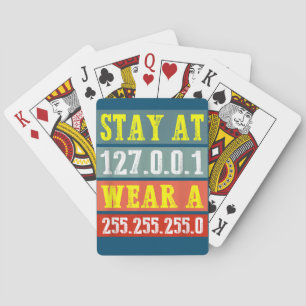 Jeu De Cartes Restez à la maison Ingénieurs et portez un masque 