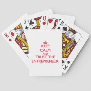 Jeu De Cartes Restez calme et faites confiance à l'entrepreneur