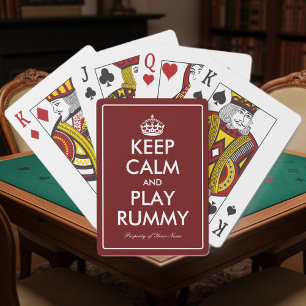 Jeu De Cartes Restez calme et jouer rumeur personnalisées carte