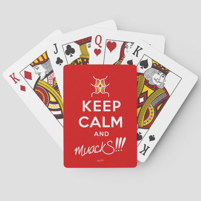 Jeu De Cartes Restez calme et mouS ! ! ! Rouge&blanc (dos)