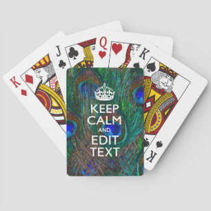 Jeu De Cartes Restez calmes et votre texte sur les plumes de Pea