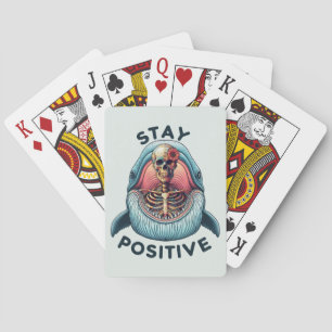 Jeu De Cartes Restez positif - Squelette et baleine