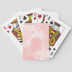 Jeu De Cartes Résumé Lavis Rose Aquarelle Moderne Or